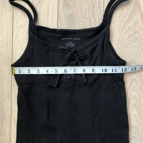 American Eagle Outfitters 100% Cotton Lace Detailed Ribbed Camisole Size S - Picture 2 of 7